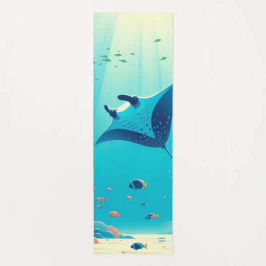 Klassische, Mantarochen-Küstenkunst Yogamatte (Vorderseite)