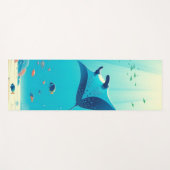 Klassische, Mantarochen-Küstenkunst Yogamatte (Vorderseite (Horizontal))