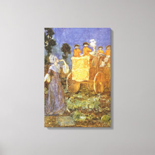 Klassische Märchen Aschenputtel und die gute Fee Leinwanddruck