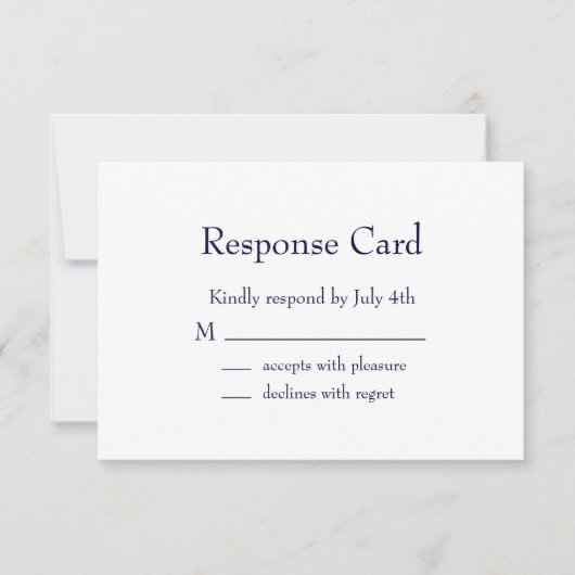 Klassische Marine Bar Mitzvah UAWG RSVP Karte (Vorderseite)