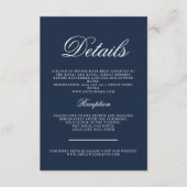 Klassische Marine Elegance Calligraphic Begleitkarte (Vorderseite)