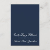 Klassische Marine Elegance Calligraphic Begleitkarte (Rückseite)