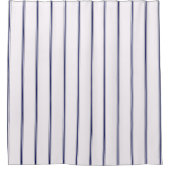 Klassische Marine und weiße Streifen Duschvorhang (Vorderseite)
