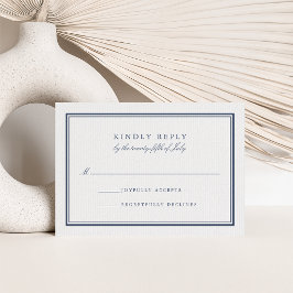 Klassische Marine und Weiße UAWG RSVP Karte