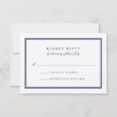 Klassische Marine und Weiße UAWG RSVP Karte (Vorderseite)