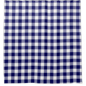Klassische Marine und White Gingham Pattern Duschvorhang (Vorderseite)