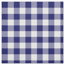 Klassische Marine und White Gingham Pattern Stoff