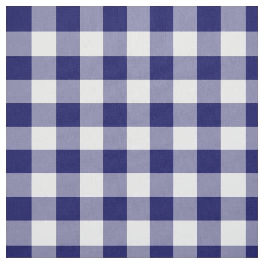 Klassische Marine und White Gingham Pattern Stoff (Muster)