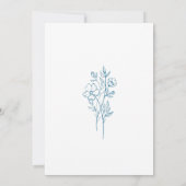 Klassische Marinestrecke zeichnend Blume Hochzeit Einladung (Rückseite)