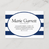 klassische Marinestreifen Visitenkarte (Rückseite)