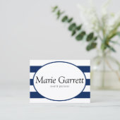klassische Marinestreifen Visitenkarte (Stehend Vorderseite)