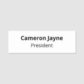 Klassische Markierung mit weißem Namen ohne Logo, Namensschild (Vorderseite)