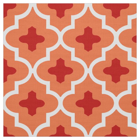 Klassische marokkanische Fliese, Mandarine Stoff (Muster)