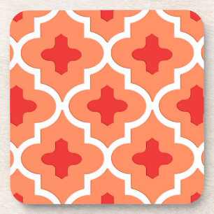 Klassische marokkanische Tile, Mandarin Orange Untersetzer