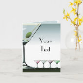 Klassische Martini-Cocktails - Note Card Karte (Gelbe Blume)