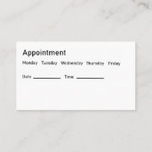 Klassische Massage Therapie Termine Karten (Rückseite)