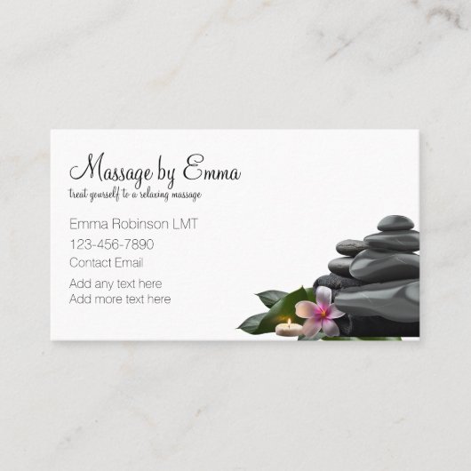 Klassische Massage Therapie Termine Karten (Vorderseite)