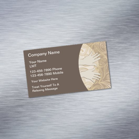 Klassische Massagehandwerke modern Magnetische Visitenkarte (Beispiel)