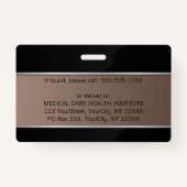 Klassische medizinische Beurteilung von Asclepius  Ausweis (Rückseite)