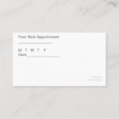 Klassische Medizinische Visitenkarten Terminkarte (Rückseite)