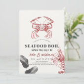 Klassische Meeresfrüchte Probe Abendessen Einladung (Stehend Vorderseite)
