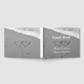 Klassische Meeresküste gezeichnet Herzen Foto Beac Gästebuch (Voll)