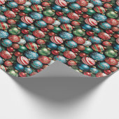 Klassische Mehrfarbige Weihnachtsschmuck Geschenkpapier (Ecke)