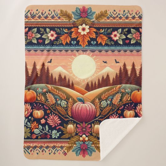 Klassische Messe Herbst/Herbst Sherpadecke (Vorderseite)