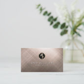 Klassische Metal Dance Studio Icon Business Card Visitenkarte (Stehend Vorderseite)