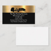 Klassische Metallic Gold Towing Service Business C Visitenkarte (Vorne/Hinten)