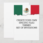 Klassische mexikanische Flagge Einladung (Vorne/Hinten)