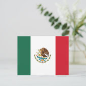 Klassische mexikanische Flagge Postkarte (Stehend Vorderseite)