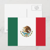 Klassische mexikanische Flagge Postkarte (Vorne/Hinten)