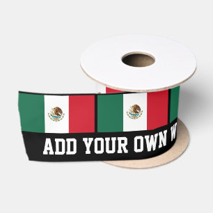 Klassische mexikanische Flagge Satinband