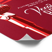 Klassische Mikrofonmusik in der Lautschrift rot Poster (Ecke)