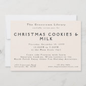 Klassische Milch und Cookies Einladung (Rückseite)
