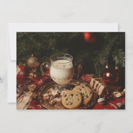 Klassische Milch und Cookies Einladung