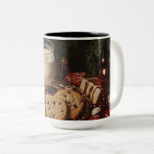 Klassische Milch und Cookies Zweifarbige Tasse (VorderseiteRechts)