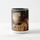 Klassische Milch und Cookies Zweifarbige Tasse (Mittel)
