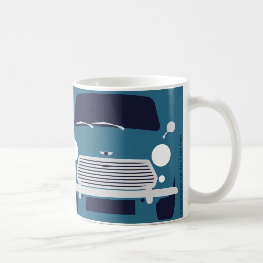 Klassische Mini-Autos minimalistische Tasse (Rechts)