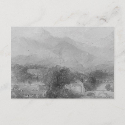 Klassische Minimal Altes Geld Ästhetische einfache Begleitkarte (Rückseite)