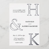 Klassische Minimal Altes Geld Ästhetische einfache Folieneinladung (Vorderseite)