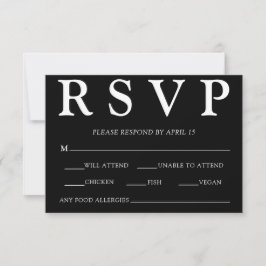 Klassische Minimal Altes Geld Ästhetische einfache RSVP Karte