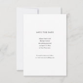 Klassische Minimal-Foto-Handschrift-Hochzeit Save The Date (Rückseite)