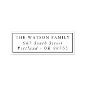 Klassische Minimal-Frame-Rücksendeadresse Gummistempel (Prägung)