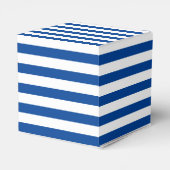 Klassische Minimal Moderne Marine blau und weiß ge Geschenkschachtel (Rückseite)