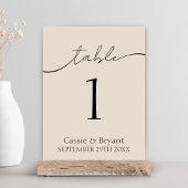 Klassische Minimal Moderne SkriptWedding-Tischnumm Tischnummer