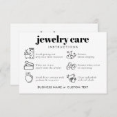 Klassische Minimal-Schmuckpflege Danke Business Begleitkarte (Vorne/Hinten)