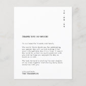 Klassische Minimal-Typografie-Foto-Hochzeit (Rückseite)