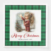 Klassische Minimale Tischdeko Winterliche Szene Se Serviette (Vorderseite)
